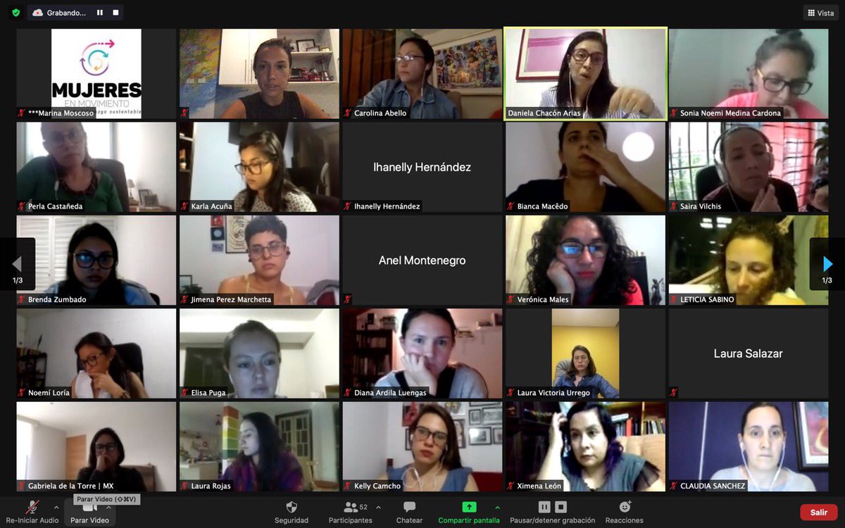 Una clase magistral muy significativa para conocer cómo abordar el acoso sexual en el transporte público. Las 60 #LideresasUrbanas trabajaron hoy sobre estas temáticas para atender, prevenir y sancionar el acoso sexual. Gracias @danielachaconec 💜💪🏼 #JuntasMasFuertes