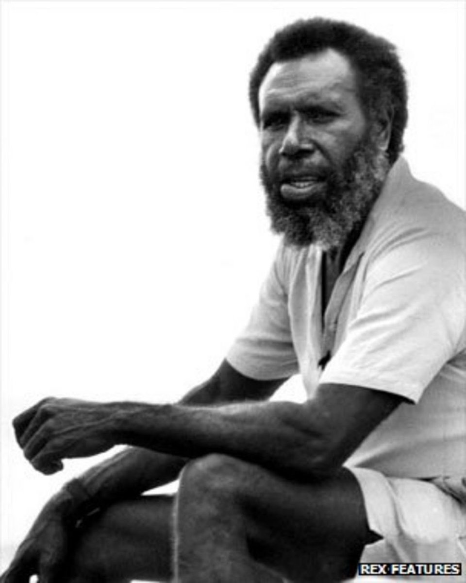 Secondly, Eddie Mabo. He was a great leader for Aboriginal/Torre Strait rights. He fought for equal schooling (many places had no schools, and in 1992 was plaintiff in a case that overturned a 200 year legal precedent that said black people were savages and had no claim to land.