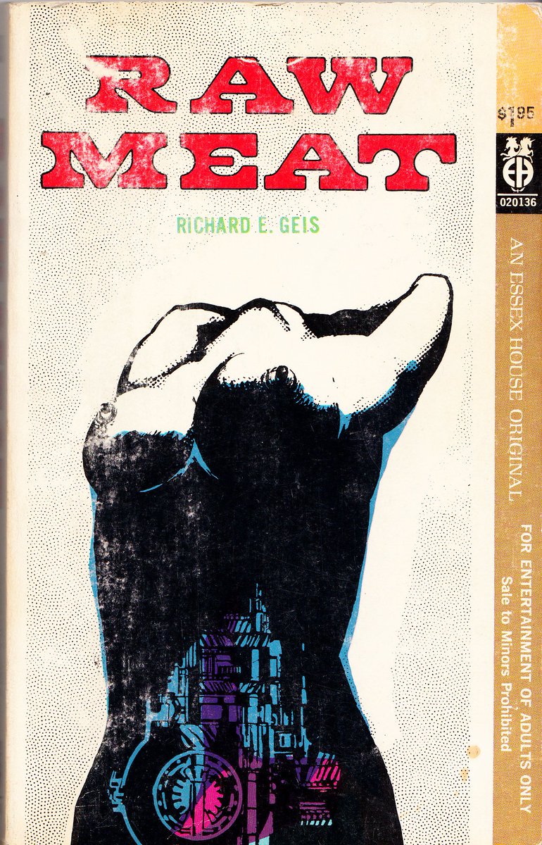 Raw Meat, by Richard E Geis, was also published in 1969. A proto-cyberpunk novel it describes a dystopia where the Great Mother Computer outlaws sex in favour of Virtual Reality.