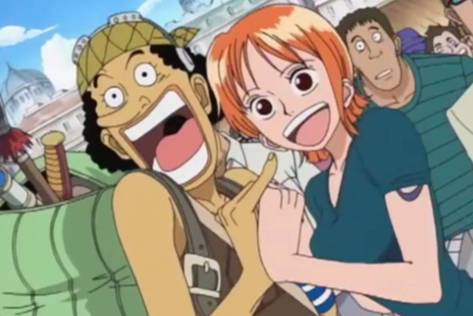 why have comedians when you have usopp + nami luffy jumping on the dinosaurs & these 2 running from the dinosaur + saber tooth took 5 years off my life istg 