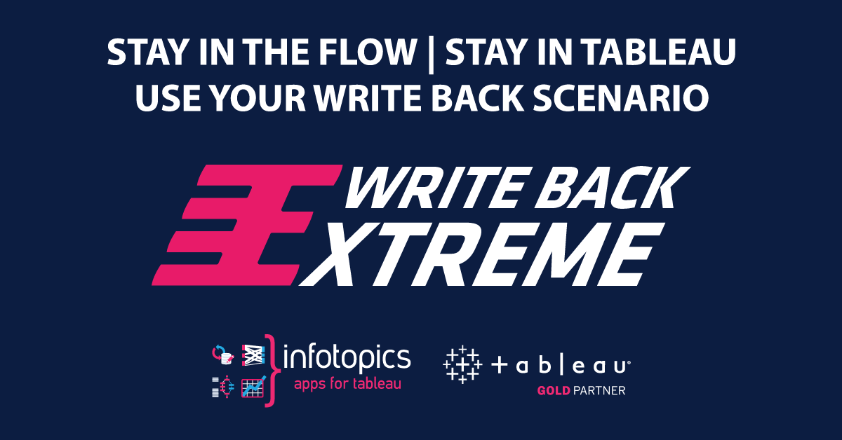 ✒Write Back in Tableau✒

Allow your users to add edit and delete records without changing existing data?

Use the intuitive form builder of the new Write Back Extreme extension.

bit.ly/writebacklaunch

Register for the free launch event on October 27th

#writeback #Tableau