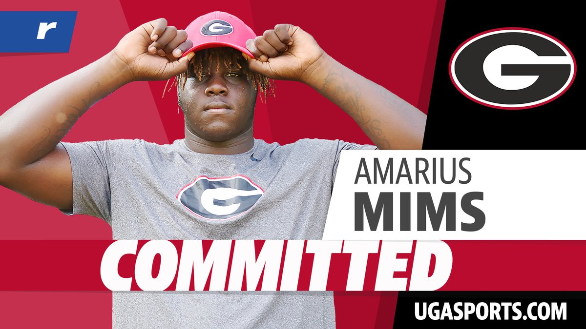 BREAKING: The No. 2 player in the nation, 5-star offensive tackle Amarius Mims, has committed to #UGA over Tennessee and childhood favorite Alabama.

Full coverage: ugasports.com