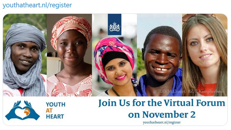tijmenrooseboom's tweet photo. #youthatheart Join @DutchMFA @UNICEF @ilo @OrangeCorners @IFAD @voicetweetz @GPforEducation @_GenUnlimited @CFYEmployment @SaveChildrenNL and many other organisations and young people from around the world and register! https://t.co/UKytNORPYj