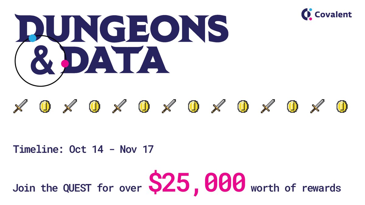 CoinMarketCap's tweet photo. Calling all data mages, content wizards, bounty hunters and art warlocks! 🧙‍♂️

The pillar of blockchain data, @Covalent_HQ, is launching a HUGE competition ✨ 

Choose tasks and compete for $25k+ worth of loot! 🏆 

https://t.co/vi9rAnVLDW

#ad #sponsored https://t.co/4OzAlAakXY