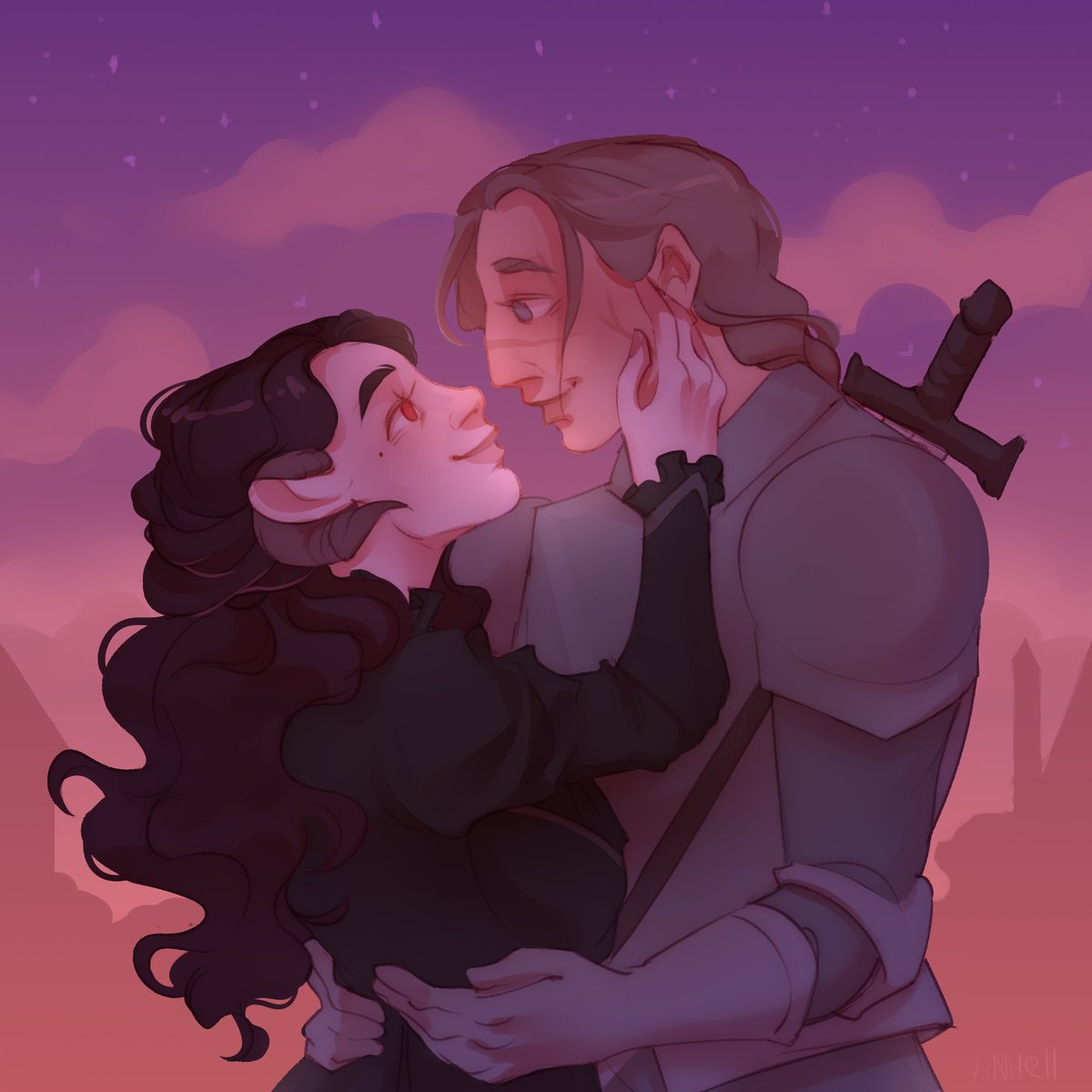 they're wives!!!!!!! 🥺🥺🥺👊👊👊👊

#anhellmortemoc #originalcharacter #digitalart