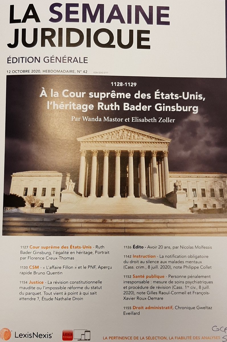 FxRouxDemare's tweet image. Petite auto-promotion de ma dernière parution...  à La Semaine Juridique 

Commentaire écrit avec mon collègue et ami Gilles Raoul-Cormeil 

@JCP_G 
@UBO_UnivBrest