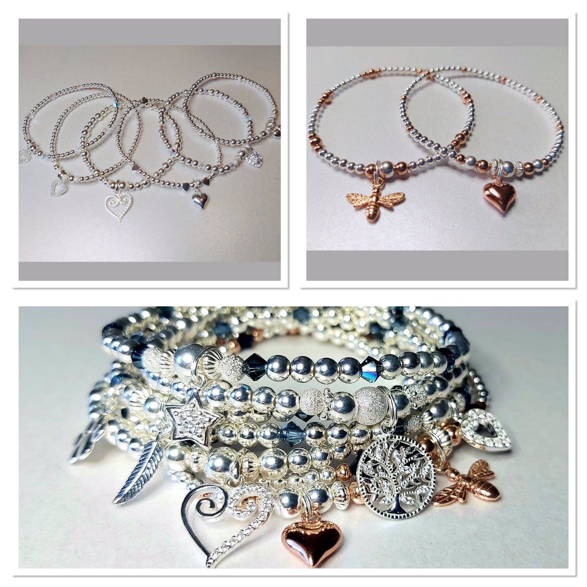 925Magpie's tweet photo. @NaturaEmporium I make hand made sterling silver and Swarovski charm bracelets, I can make any design any colour and charm of choice, different sizes available, prices from £20 - £38. See my Fb page for more pics and to order. Have a look at my sparkles, perfect for posting to France 👌😃😉 https://t.co/8T723L2dcF