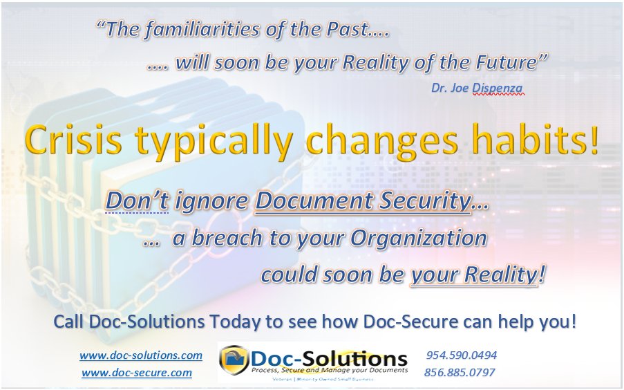 DocSolutions_'s tweet image. Check out Doc-Secure by Doc-Solutions to prevent information leaks today!
@DocSolutions_ 
#Documentsecurity #breach #securitybreach #Security #privacy #protection #infosec #informationsecurity