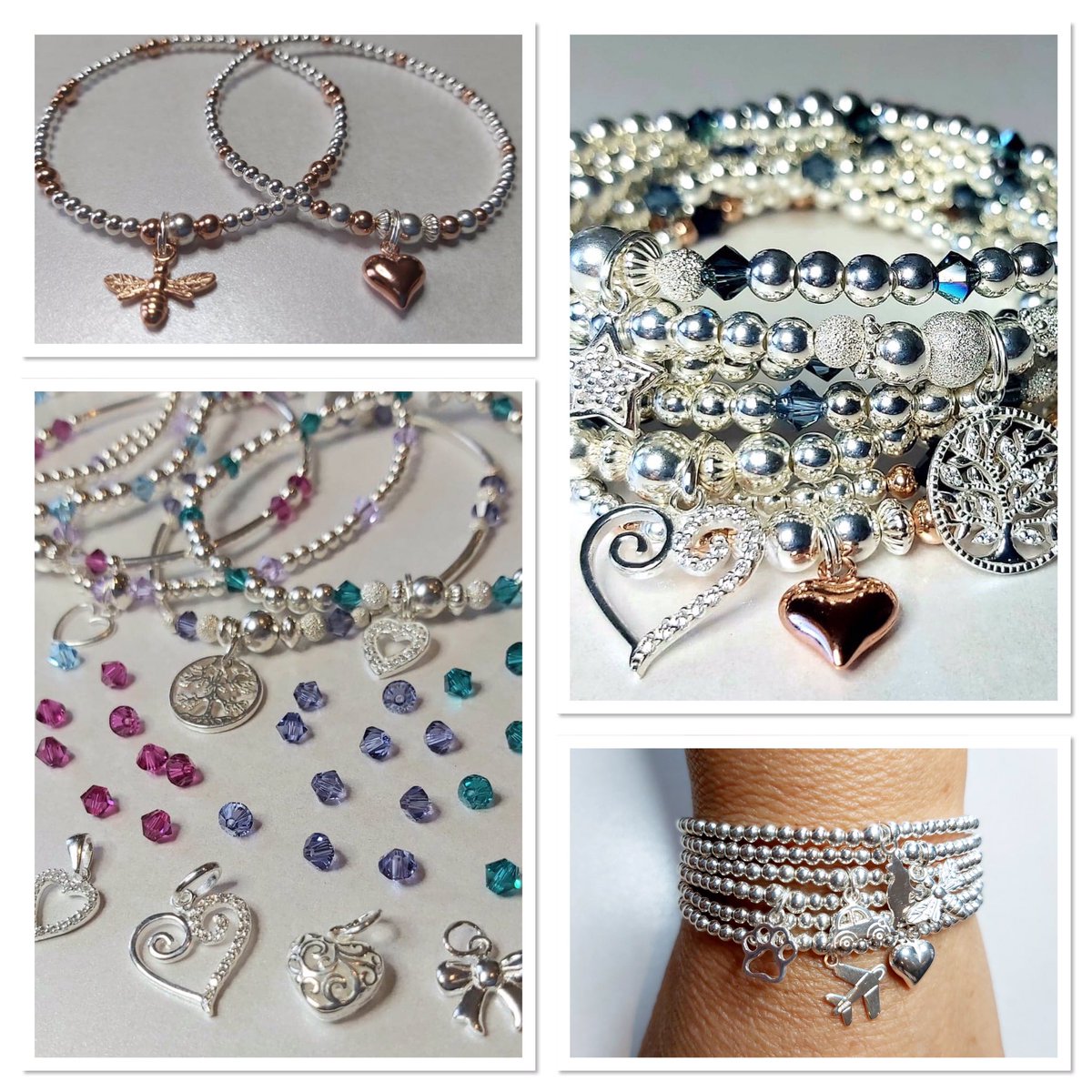 925Magpie's tweet photo. Need some sparkle in your life ? Check out my hand made Sterling Silver and Swarovski bracelets, I can make any design, colour or charm for you, prices £20 - £38, check out my Fb page to order and see more designs @925Magpie 

#HandmadeHour #WomeninBusiness #SmallBusiness https://t.co/apAzgtLAID