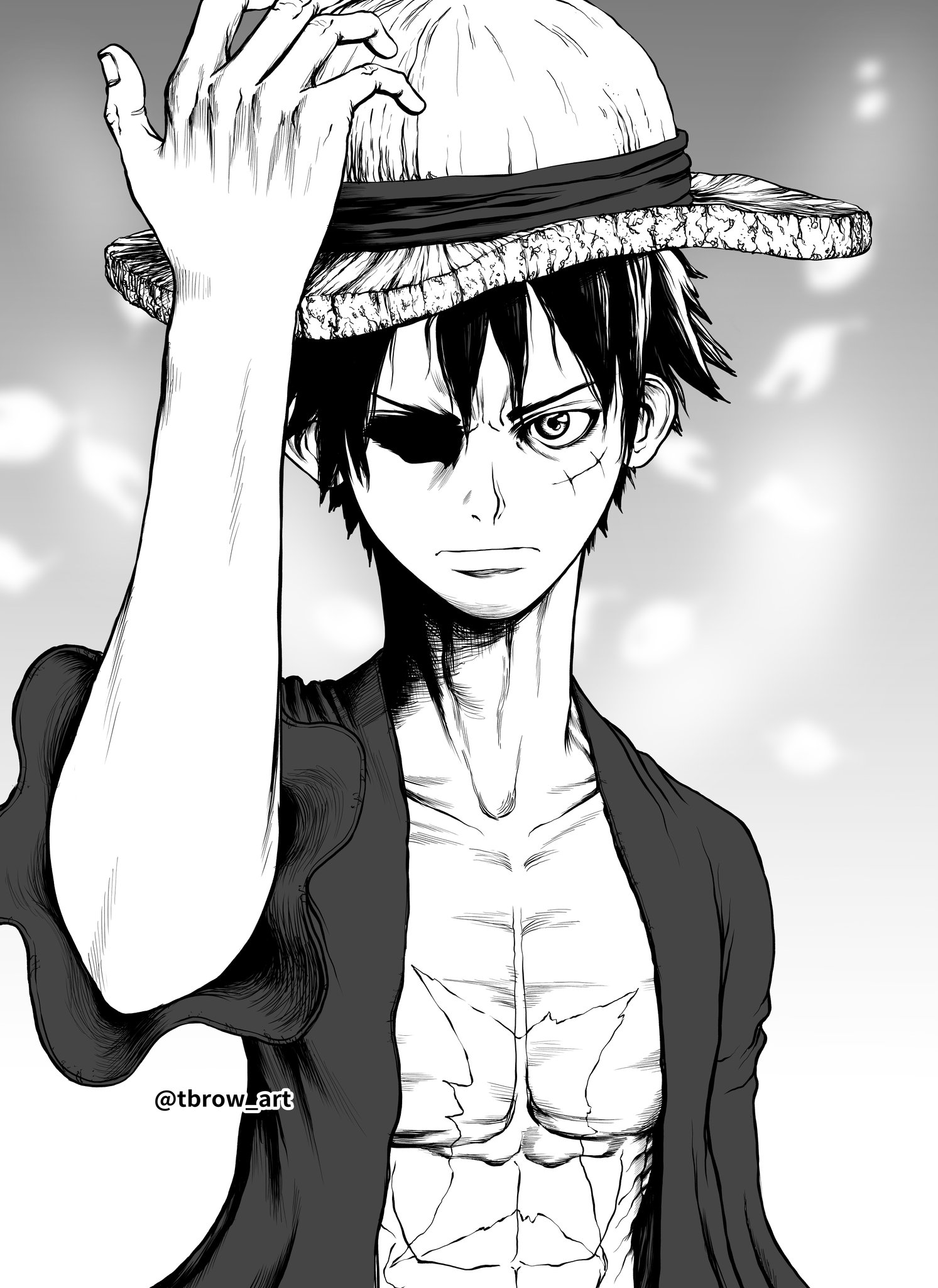 tbrow (DM for Commissions) on X: Redrew this for my wallpaper  #ONEPIECE1015 #LUFFY #goldroger  / X