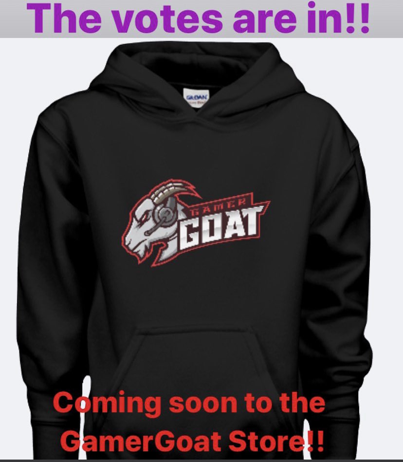 TeamGamerGoat's tweet photo. Who’s ready to have a #GamerGoat hoodie !! 🎮🐐 #AllHailYheGoat
Also the hoodie quality is absolutely AWESOME!!! going to be very soft and comfortable very high quality! https://t.co/bUK4yhyPD8