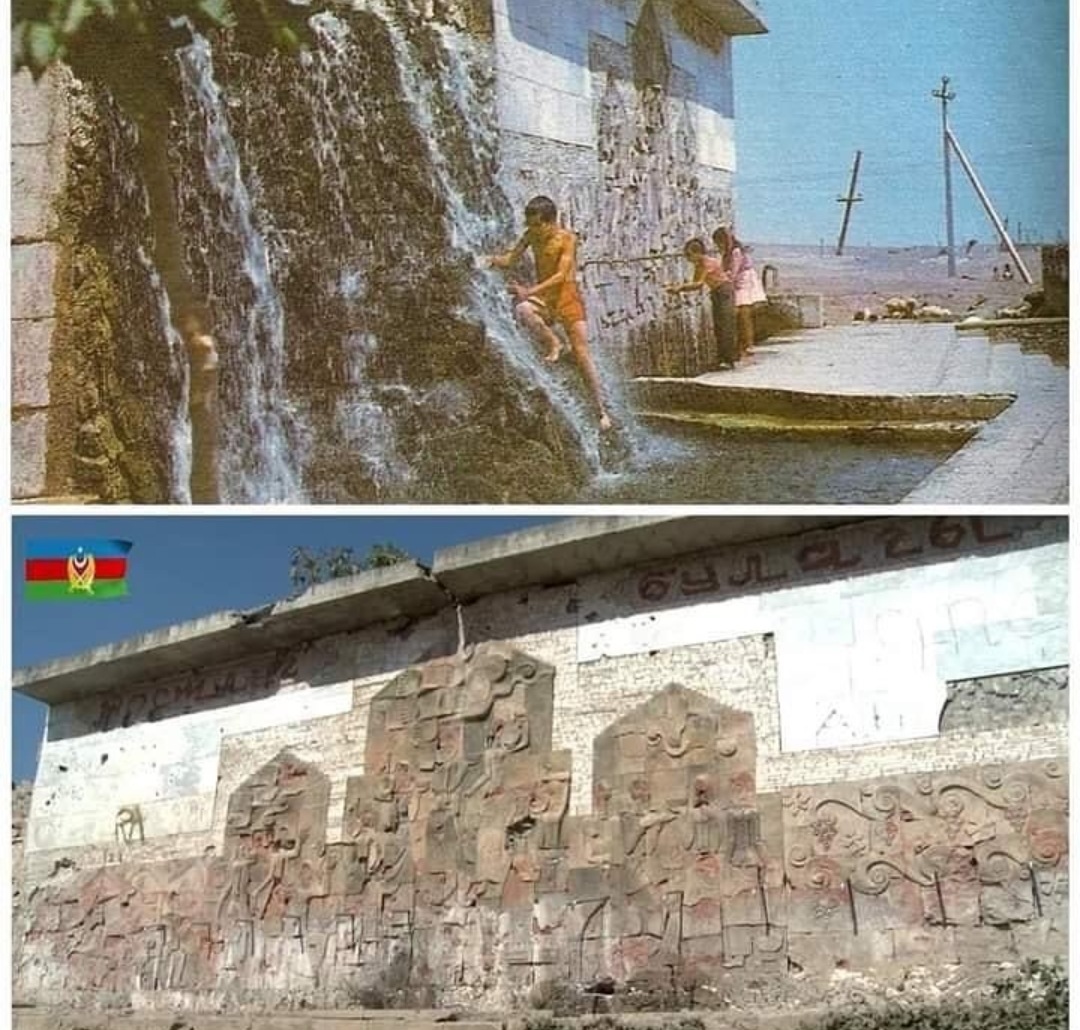 Cəbrayıldakı "Dostluq bulağı" işğaldan əvvəl və sonra