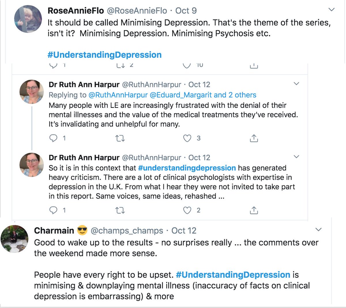 DrAshRam1's tweet image. Not just a few 'twitter-psychs'. So many people with lived experience have come out against #UnderstandingDepression that it made me question my initial reaction to the document. This blog in particular by @lucywriter made me stop and think: lucysdepressiondiary.wordpress.com/2020/10/12/not…