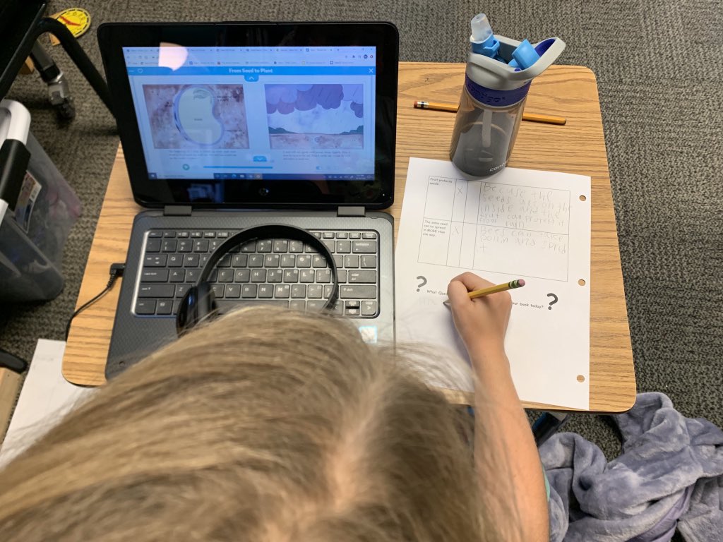 SandersScholars's tweet photo. EXPLAIN- as part of the 5E model, we are focusing on fixing misconceptions.
Today we are differentiating instruction with two “From See To Plant” books. Students are using justified T&F statements to explain their thoughts.
We will also collaborate and revise!
#inquiry #FiveE https://t.co/mqAONUGMyj