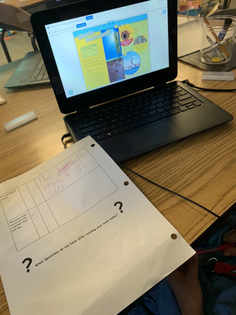 SandersScholars's tweet photo. EXPLAIN- as part of the 5E model, we are focusing on fixing misconceptions.
Today we are differentiating instruction with two “From See To Plant” books. Students are using justified T&F statements to explain their thoughts.
We will also collaborate and revise!
#inquiry #FiveE https://t.co/mqAONUGMyj