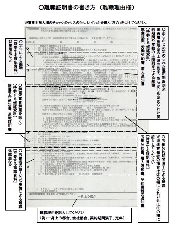 宮武貴美 特定社会保険労務士 Twitterissa 離職証明書の書き方 離職理由欄 名古屋中ハローワーク 離職票の離職理由欄の書き方 について 1枚にまとめたリーフレット 離職理由欄は細かくて ぱっと見 どこにチェックを付けたらいいかわからないこともある