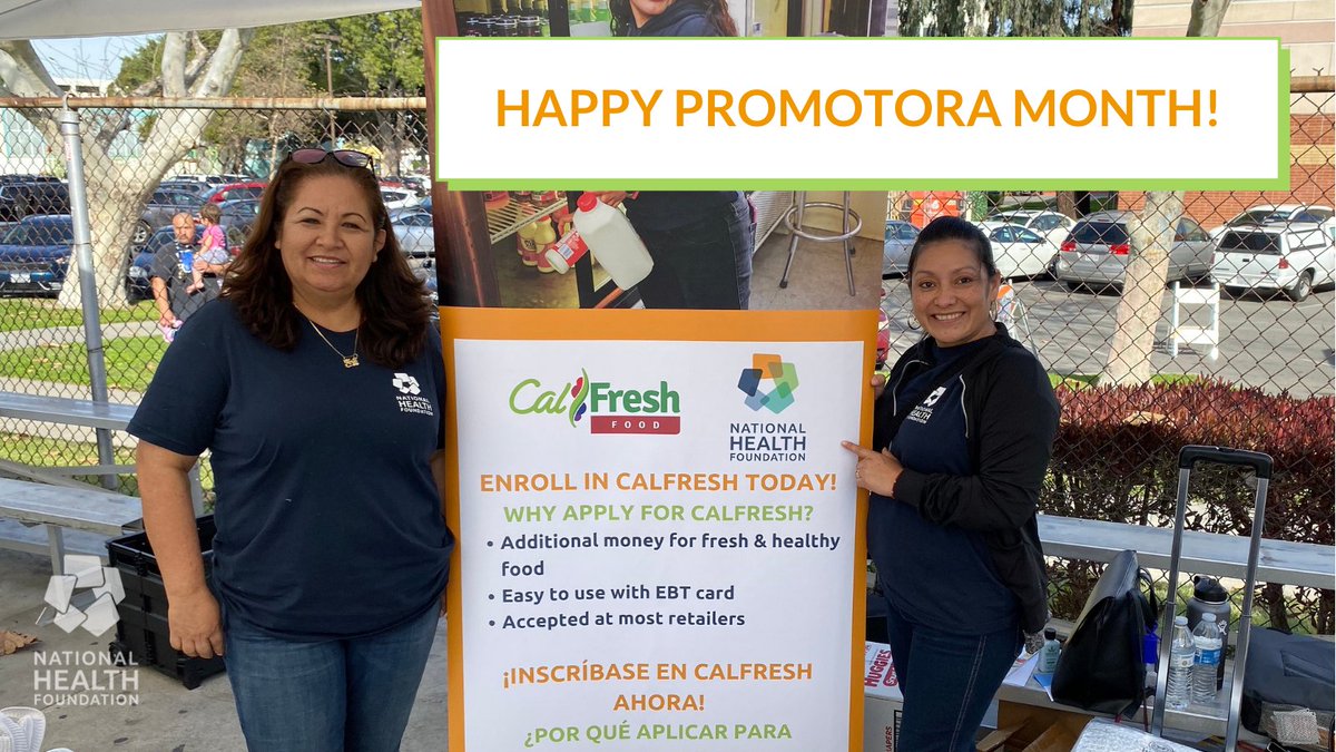 NHFcommunity's tweet photo. October is #PromotoraMonth!
At NHF, we are proud to have two engaging and committed Promotoras like Gilda and Fortina who work hard every day to provide resources to address #foodinsecurity in their communities. Thank you for all the work you do π
#NHFCommunity #FoodAccess https://t.co/RdLrZvWXG3