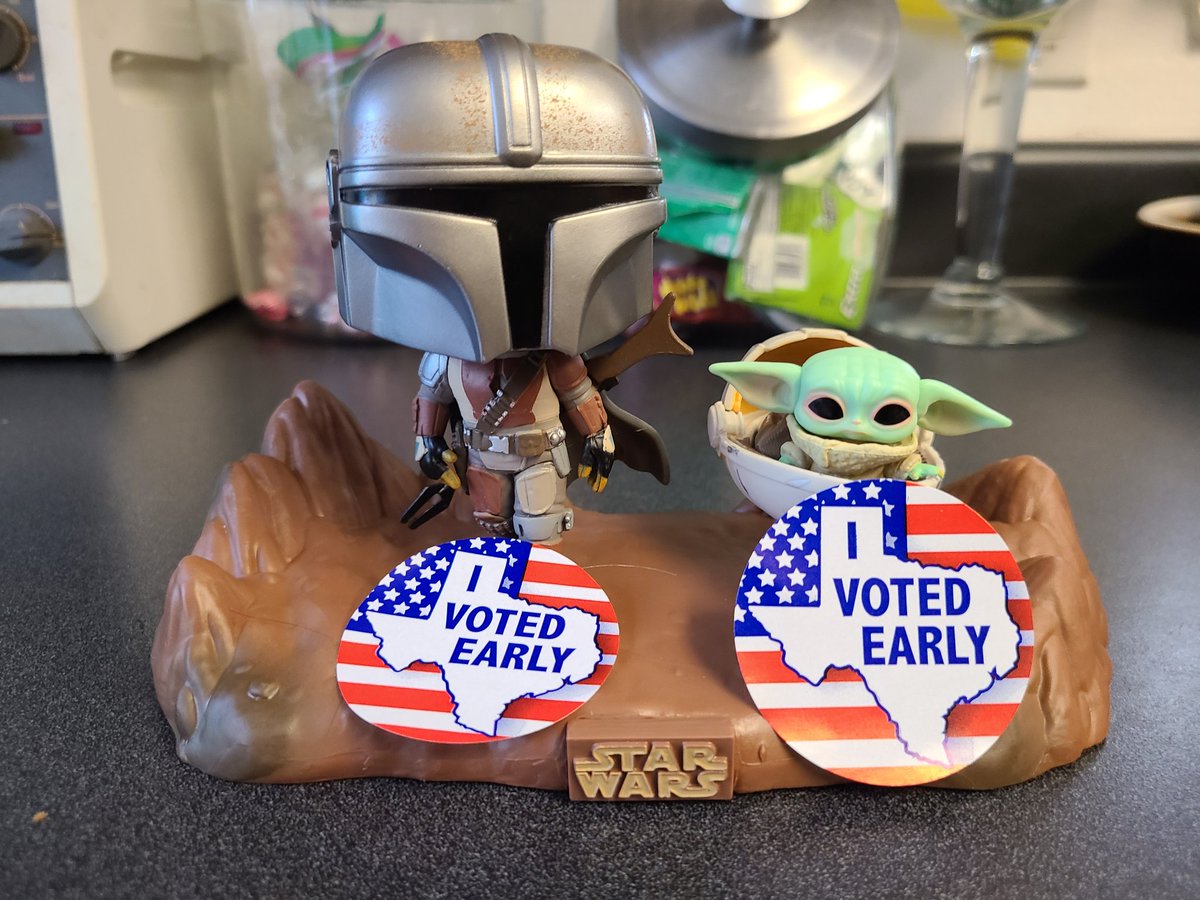 ruizman's tweet photo. Voting Done!

Even Mando and Baby Yoda voted, although "The Child" had to produce ID since they didn't believe he was 50. 

They had cross-Galaxy Registrations. 😁 https://t.co/foUzN1pht2