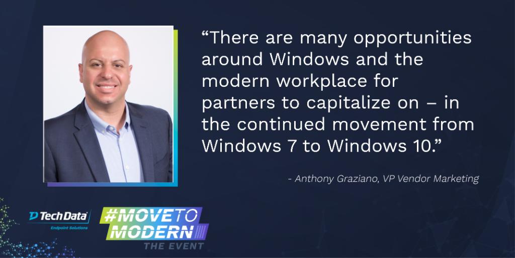 TDSYNNEX_NA's tweet photo. According to Forrester, 64% of employees regularly work remotely and require proper tech support. Tech Data's Anthony Graziano shares more about the connected edge at the #MoveToModern event. Learn more. https://t.co/kmcTJll3qL https://t.co/TJbs5kssFk