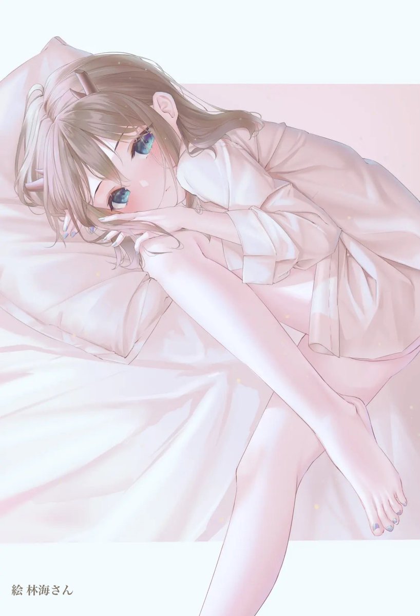 「おはようございます。昨日はいつもよりだいぶ早めに眠ったのでちょっとだけ早起きです」|鹿乃/Kanoのイラスト
