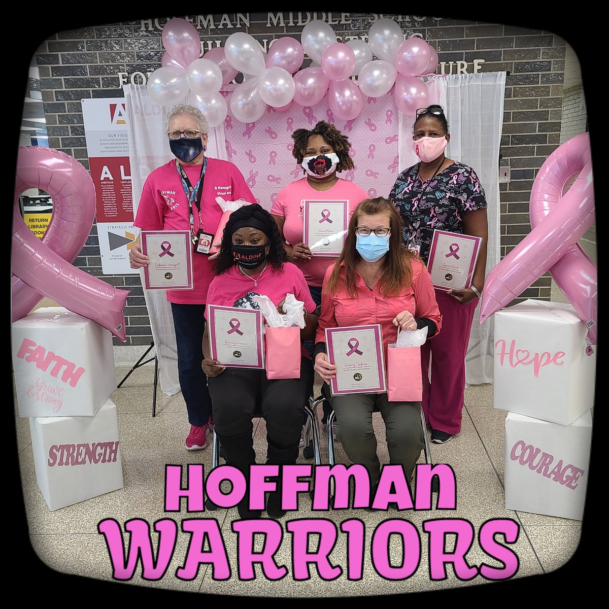 AnthonyNemons's tweet image. Today was a day of celebration @HoffmanMS_AISD. The #HoffmanCARES &amp;amp; #HoffmanSEL teams celebrated our Breast Cancer Warriors! @lmamerson @drgoffney @Lorenzo86067552 @mlescalante1 @TwianaCollier @AggieAdmin92 @VeliciaMason1 @artladygriff @comenecint @MzHizzle @SCHALLEReading