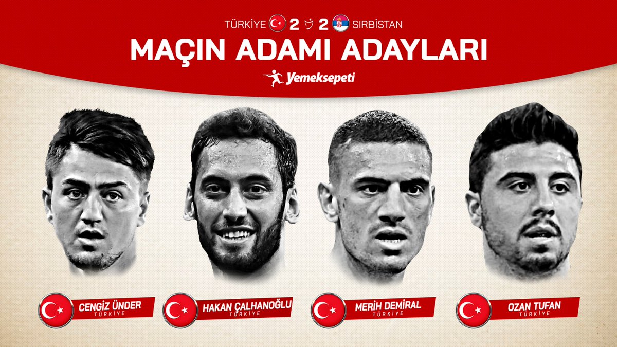 💫 <a href="/yemeksepeti/">Yemeksepeti</a> ile maçın adamı.

❓ Size göre, Türkiye - Sırbistan maçının adamı kim?

👤 Cengiz Ünder
👤 Merih Demiral
👤 Hakan Çalhanoğlu
👤 Ozan Tufan