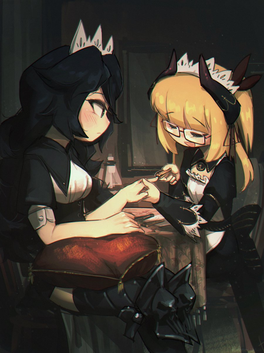 Porforever's tweet photo. No context nail clipping maids drawing. https://t.co/MxDPOIdn5Q