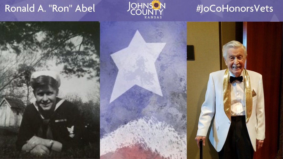 Meet Ronald A. "Ron" Abel who resides in Overland Park ( @opcares). He is a World War II veteran who served in the  @USNavy. Visit his profile to learn more about a highlight of an experience or memory from WWII:  https://jocogov.org/dept/county-managers-office/blog/ronald-ron-abel  #JoCoHonorsVets 