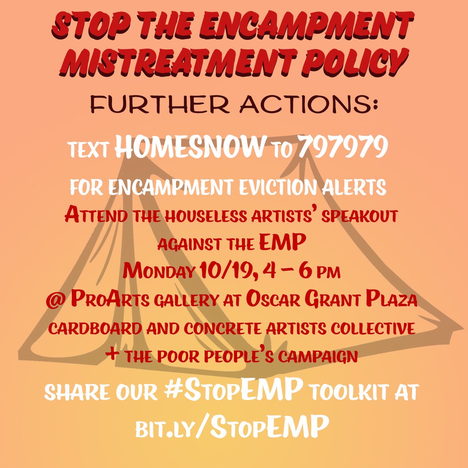 Stop Encampment Mistreatment @ Oscar Grant Plaza