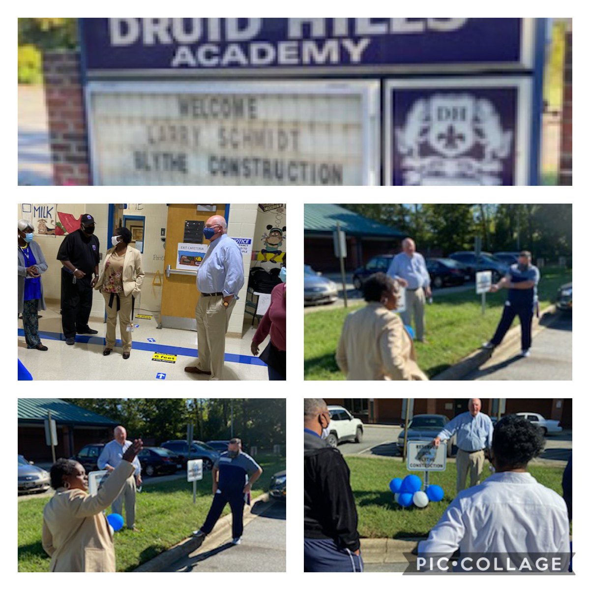 HillsDruid's tweet photo. A small token of our appreciation compared to all that @BlytheConst1 has done for the DHA community! We are lucky to have them as community partners as we continue to make a positive impact on students in our community. Larry Schmidt was on campus to reveal their newest sign!! https://t.co/N6srrEpT7r