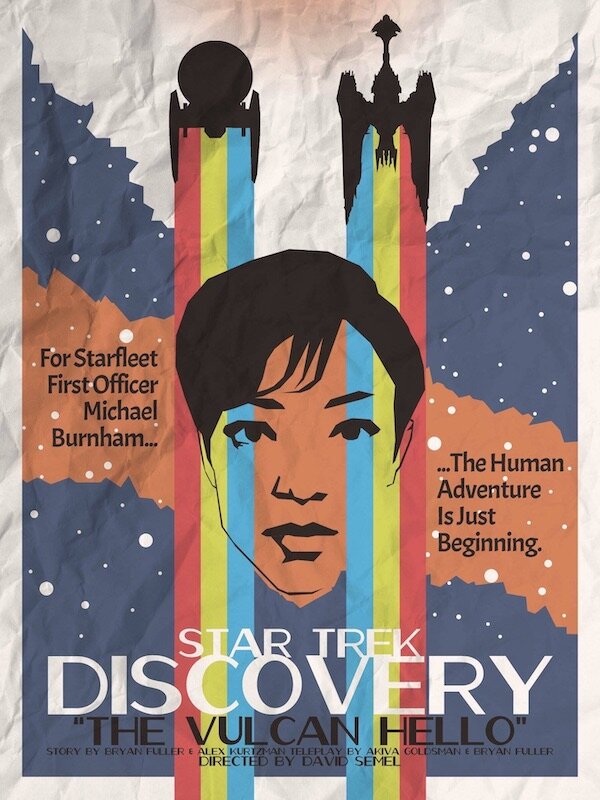 This week  #StarTrekDiscovery   returns! One of my (many) passion projects has been making a poster for each episode since the show debuted. Here's a thread of the designs I've come up with for the past two seasons. (1/10)