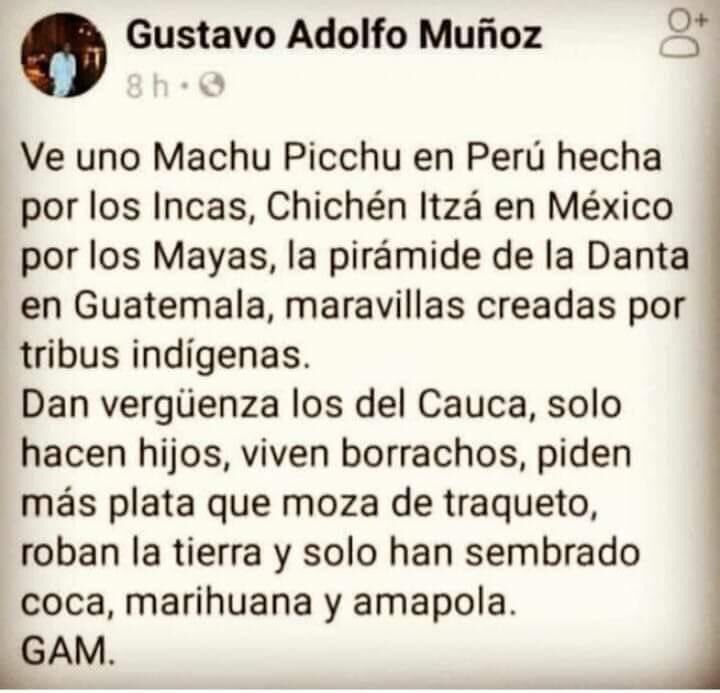 murillofercho's tweet photo. @FelicianoValen Hala Madrid. 🤣🤣🤣
No queme más monumentos, no sea hipócrita Fariciano HP #MingaCovidIrresponsable #MingaRumbera #Mingateca #Minga #MingaIndigena #MingaEsFARC #MingaNarco #HalaMadrid https://t.co/E9hTbfjLA7
