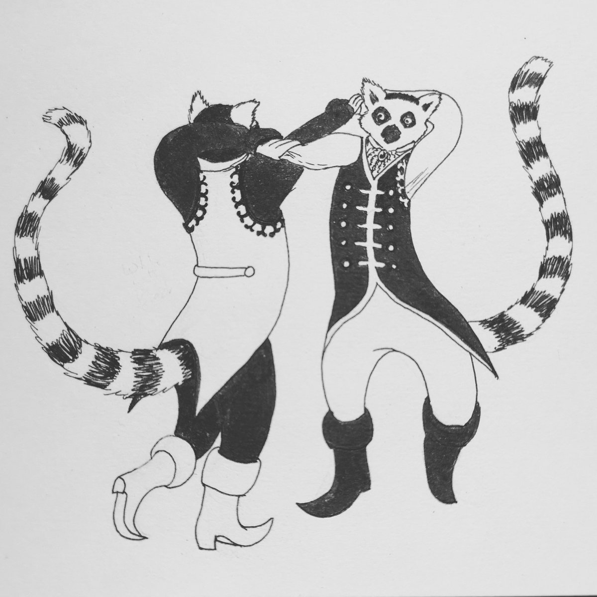 Day Fourteen

Dancing lemurs

#OCtober2020 #OCtober #ink #inkdrawing #inkpen #pilotpen #kuretake #kuretakebrushpen #lemur #dancing #blackandwhite #ringtailedlemurs
