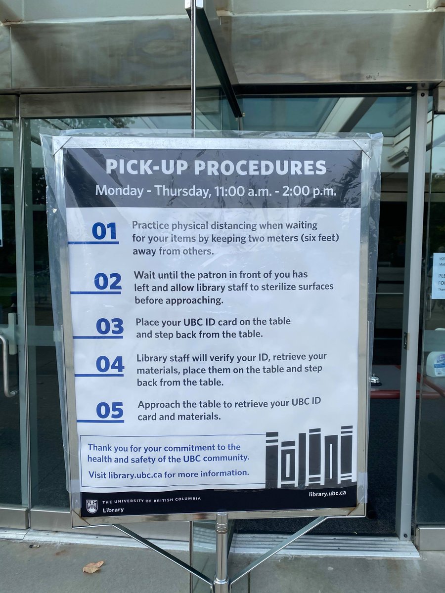 Xwi7xwaLibrary's tweet photo. Need access to print resources? So do we, even the librarians are using UBC Library’s pick-up service! Click the link for information about ordering materials and what to expect when you get to Koerner! https://t.co/z4jKLHD3Nr https://t.co/mmMPhYsFrY