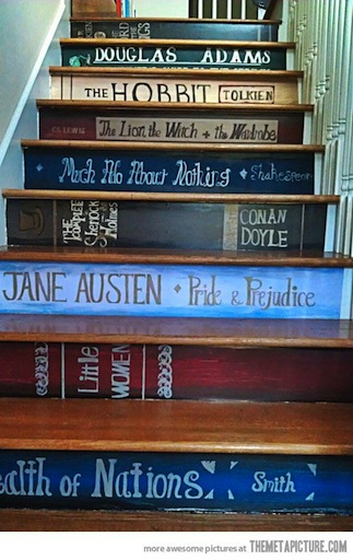 Stair bookshelf #books
