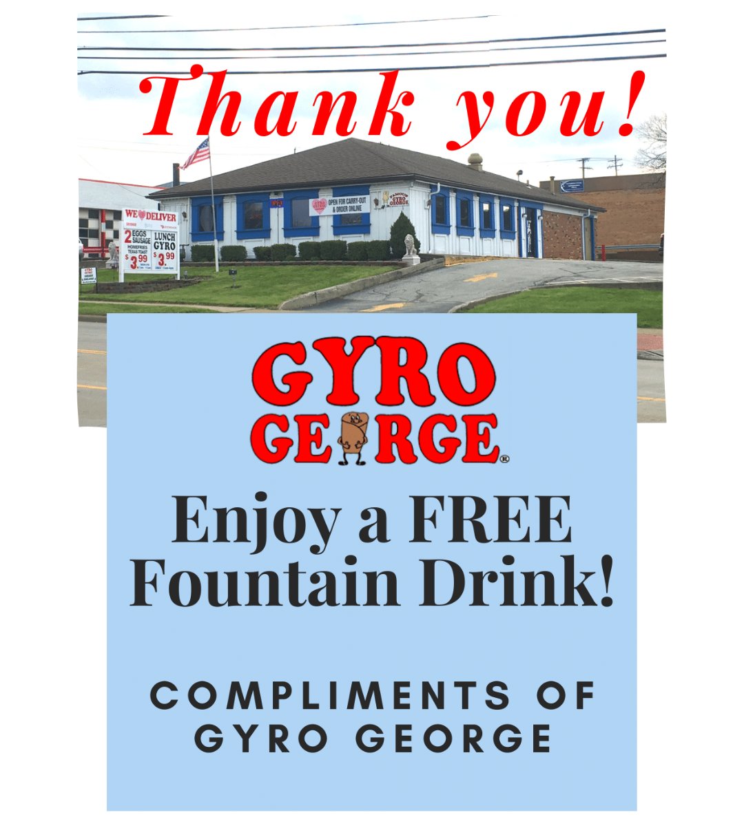 Gyro_George's tweet photo. Give in to your Gyro George cravings today! 🙂 𝐅𝐫𝐞𝐞 𝐅𝐨𝐮𝐧𝐭𝐚𝐢𝐧 𝐃𝐫𝐢𝐧𝐤 𝐚𝐭 𝐨𝐮𝐫 𝐏𝐚𝐫𝐦𝐚 𝐋𝐨𝐜𝐚𝐭𝐢𝐨𝐧!!! 𝐒𝐞𝐞 𝐲𝐨𝐮 𝐬𝐨𝐨𝐧.
 
Order Online through our website: https://t.co/Bzo4kBaF5o          https://t.co/RUOvxROYbk