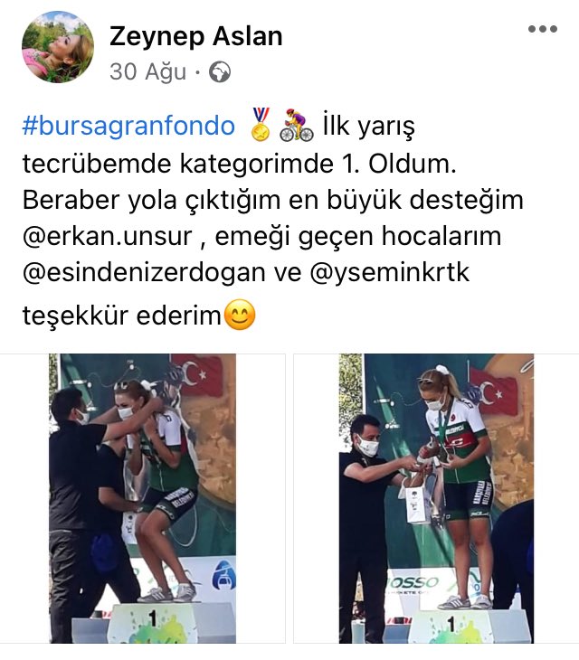 Karşıyaka Belediye Bisiklet Takımı sporcusu Zeynep Aslan (32) İzmir’de antrenman sırasında tali yoldan çıkan bir kamyonun çarpması sonucu olay yerinde hayatını kaybetti. Bunu kabul etmek mümkün değil. Birer birer ölüyoruz!
#BisikletimeÇarparsanÖlürüm

#ZeynepAslan’ın paylaşımı.