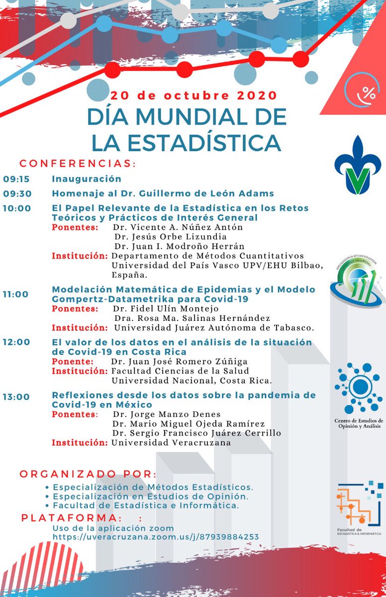 El próximo martes 20 de octubre celebraremos el día mundial de la estadística con este evento. 👇🧐