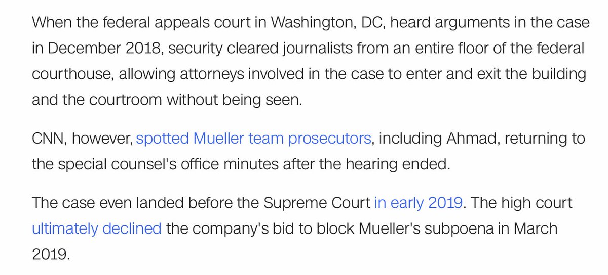 Mueller got the Egypt case to the Supreme Court just before Bill Barr took over.Then, apparently, Mueller WON THE RIGHT TO LOOK INTO THE FINANCES - AND BARR SHUT THE MUELLER INVESTIGATION DOWN WITHIN DAYS. 