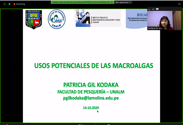 IpiapEcuador's tweet photo. HOY| Iniciamos el #Webinar con el tema “Las Macroalgas y sus usos potenciales” presentada por Ph.D. #PatriciaGiL de la @UNALaMolina #Perú.
#Webinar “Actividades Productivas e Investigativas Asociadas a Biodiversidad”. @Ipiap #RIEAE. https://t.co/uW2OYBJDNk