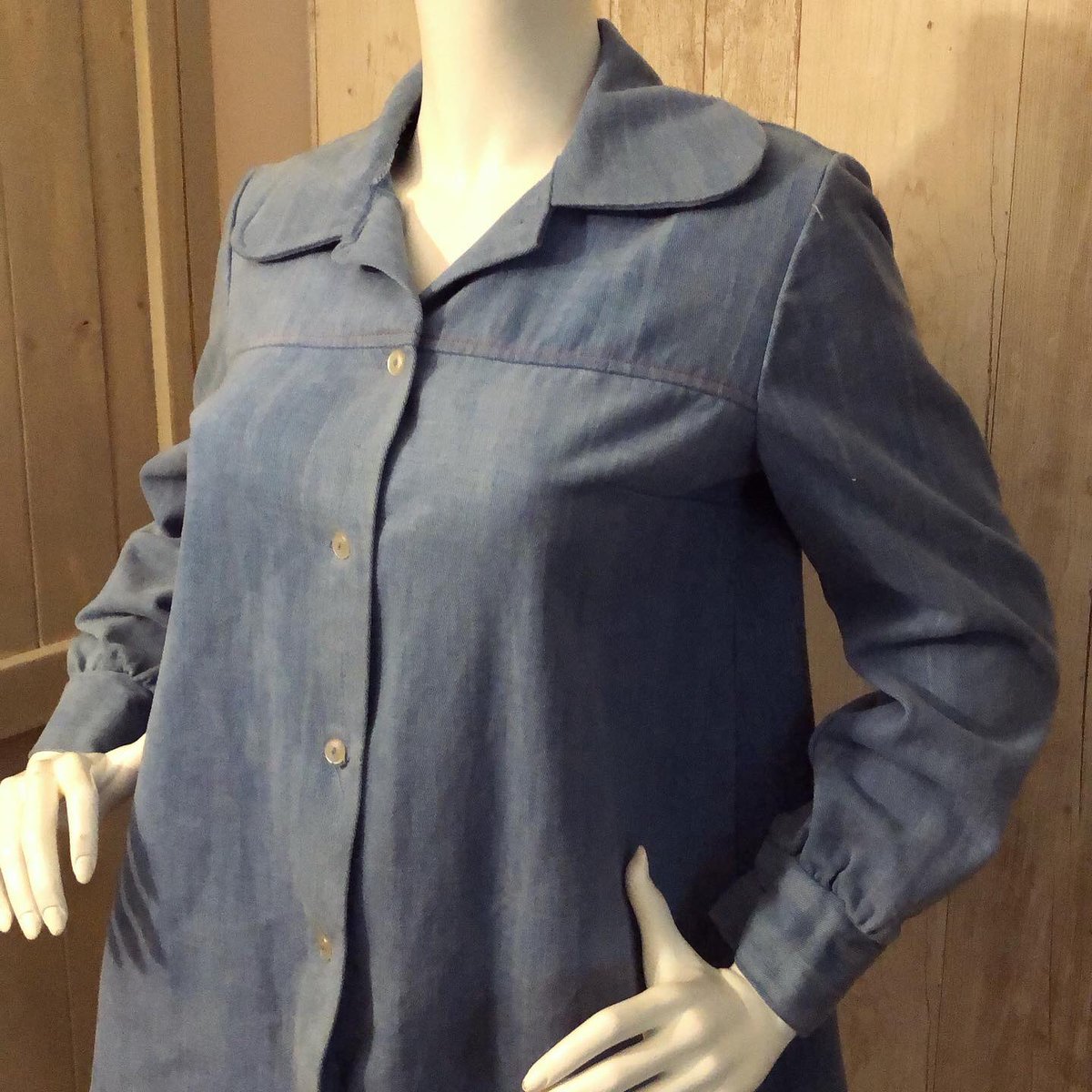 This is the softest denim I have ever felt! I mean- super soft! 

Bust: 42”. Length: 26”.

Please message if interested ♥️

#vintage #vintagefashion #vintageclothing #vintageclothingforsale #vintageclothingshop #vintagedenim #vintagedenimjacket #vintagedenimshirt #1970s