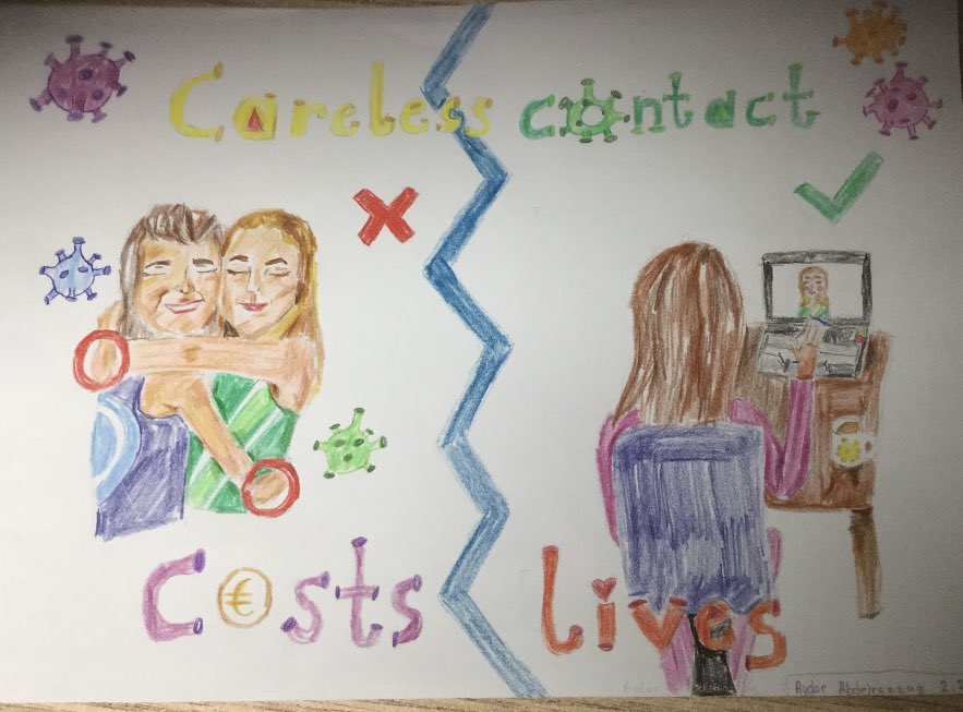 I gave a Zoom talk to students in St. Raphaela's Secondary School in Stillorgan, and TY student Karolina Komorska and second year student Aydar Abdelrazzaq drew these posters- great job!