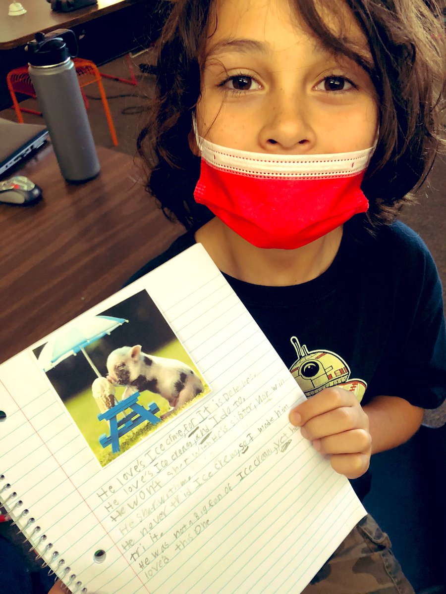 4thWithBorja's tweet photo. Practice makes better! Working on our compound sentences because “writing is fun”! 🤗#LeadTheCharge #StampedeStrong @NISDKallison https://t.co/1nRUy0oCpe
