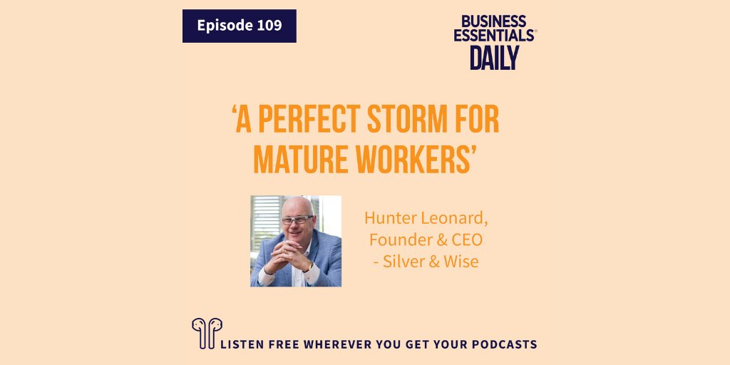 🎧 Listen to full ep bit.ly/2Ix3Twr 
Do you have a problem with employing mature-aged workers? Lots of us do, apparently – and that’s a huge shame for employers who miss out on their experience says <a href="/BLUEFROGFOUNDER/">Hunter Leonard</a>, CEO of Silver &amp; Wise.

#bedaily #soundcartel #podcast