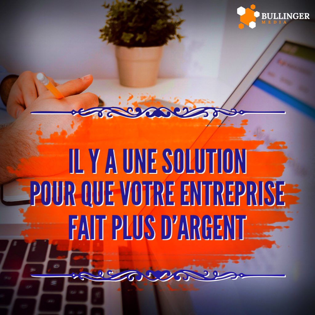 Nous possédons cette solution et nous vous l’offrons sur un plateau d’argent. Tout cela GRATUITEMENT....

Visitez notre site web: bullinger.media