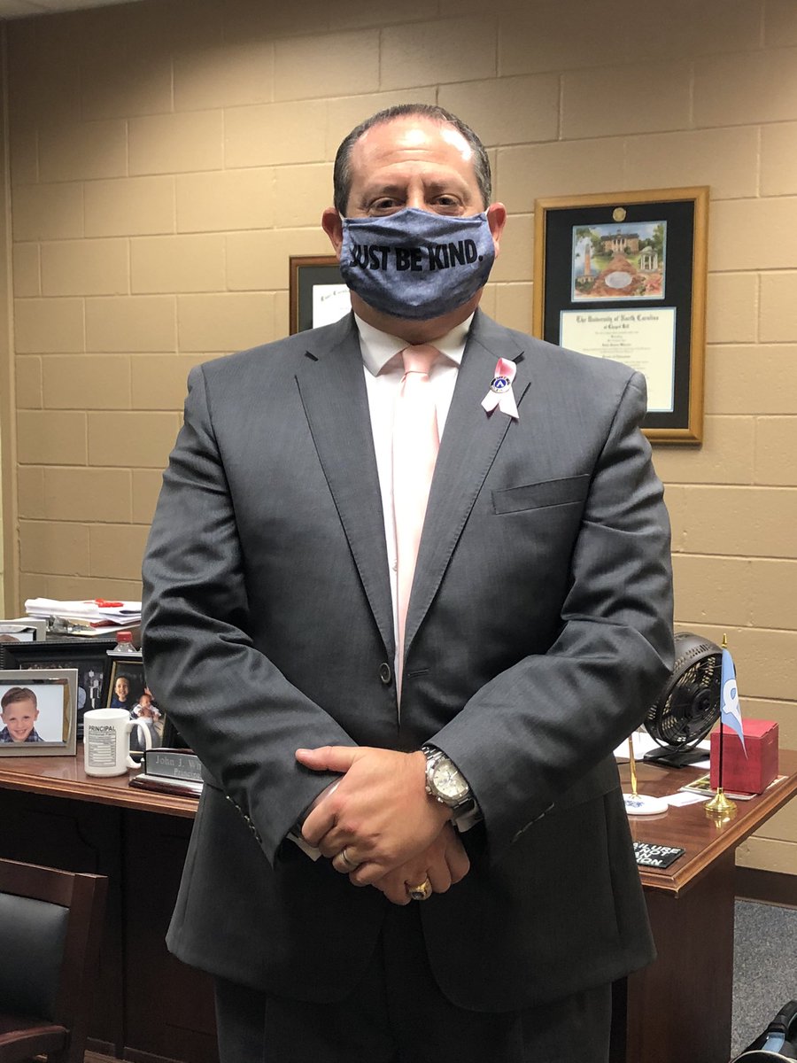 Even our Top Doc joined the pink out day!  <a href="/ATLRaiderNation/">Atlee High School</a> <a href="/DrWheelerAHS/">John Wheeler</a>