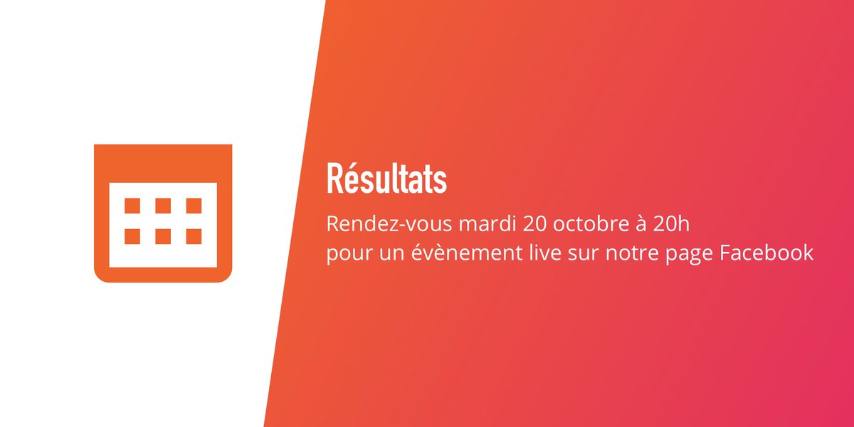 🏁 Les votes sont clos.
🗓 Rendez-vous mardi prochain à 20h sur notre page Facebook pour l'annonce des résultats.