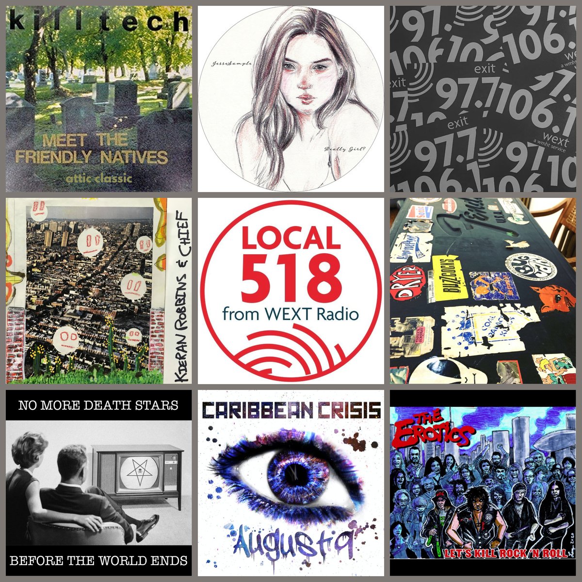 AndyGregory518's tweet photo. Hey! My @WEXTRadio @Local518Music #Show playlist for Thursday 10/15 at 11:00pm has great #music by @THEEROTICS | @JesseSample | #NoMoreDeathStars | @Chevy_Chief | @DryerRockMusic | #CaribbeanCrisis PLUS the #1994 #AtticClassic "The Whole World Is So Blue" by #Killtech https://t.co/XLlYUCL3eq