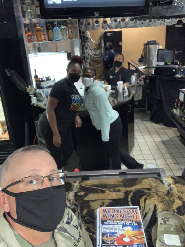 CSMHauke's tweet photo. Wing Night Wednesday at the Landing! Stop by and see the great staff for some Wings! Thanks ladies! @davidfrancisavn @stan_budraitis @fortruckergc #abovethebest https://t.co/352ZK8dxEr