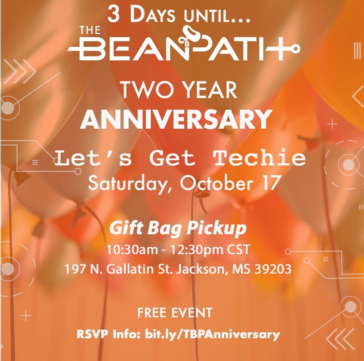theBeanPath's tweet photo. T- 3 DAYS until our TWO-year anniversary celebration.

We’re giving away gift bags starting at 10:30 AM.
Do you have your alarm clock set? Don’t miss out on these bags filled with goodies. Have you RSVP'd? 
https://t.co/bqUoA0bL6n https://t.co/NylM5bmP8x